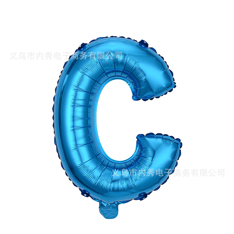 Estilo americano Delgado 16 pulgadas inglés carta globo pequeño tamaño A- Z cumpleaños boda habitación decoración aluminio película globo al por mayor