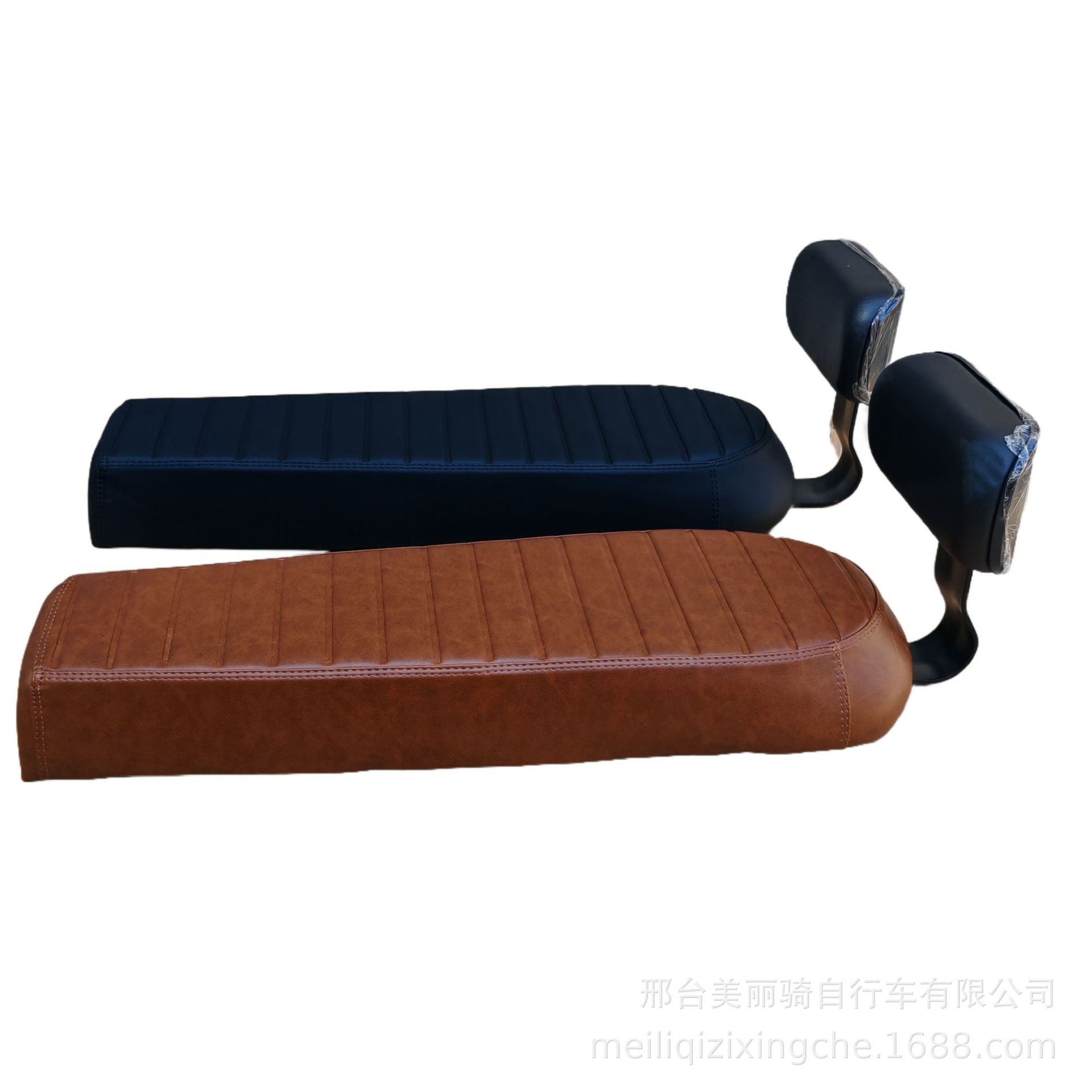 Super73 Electric Bicycle Seat Cushion Black Warrior One-Piece Double Seat with Backrest Himo Modified Seat Accessories
