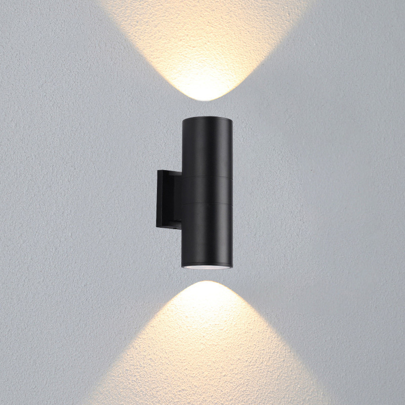 LED屋外防水ウォールランプダブルヘッドシングルヘッドラウンド外壁アップダウンスポットライトガーデンランプウォールランプウォールウォッシャーライト|undefined