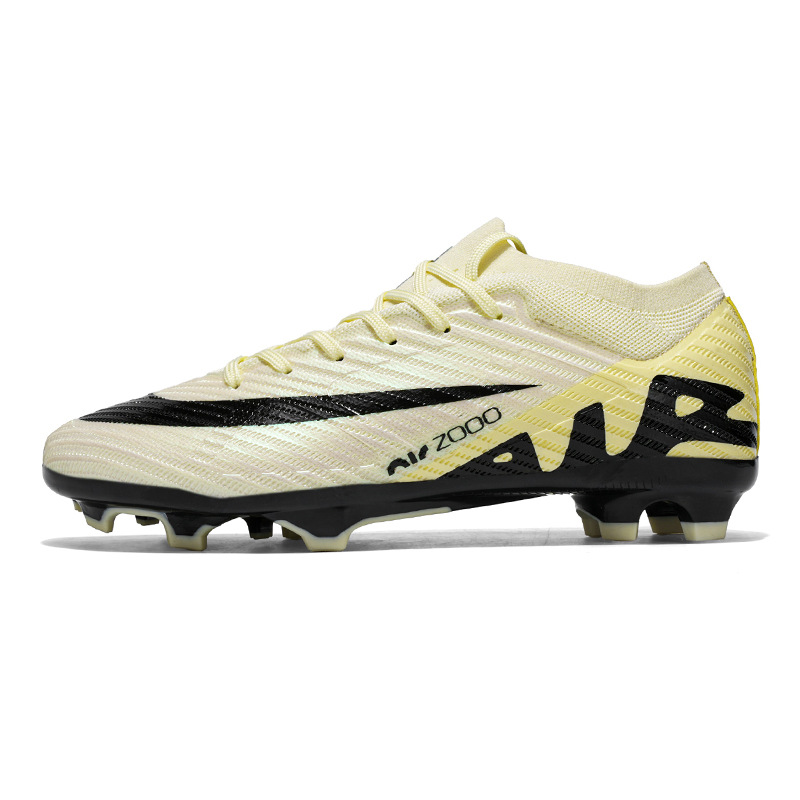 Zapatos de fútbol transfronterizos de alto bajo para hombres y mujeres, zapatos de entrenamiento de fútbol de clavos, zapatos deportivos juveniles