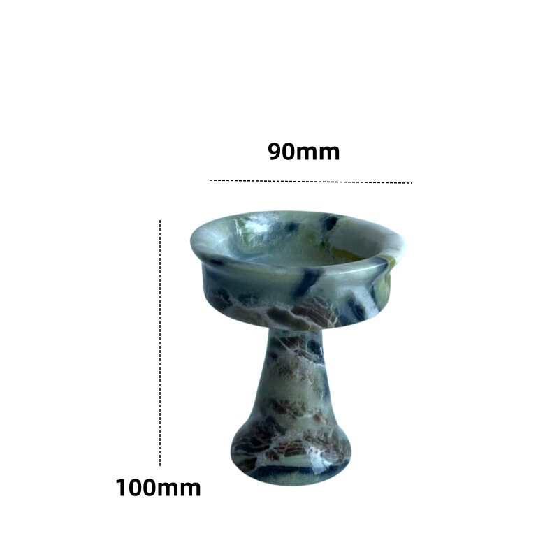 家居天然玉石烛台玉器摆件防风大理石氛围香薰杯蜡烛底座供佛灯|undefined