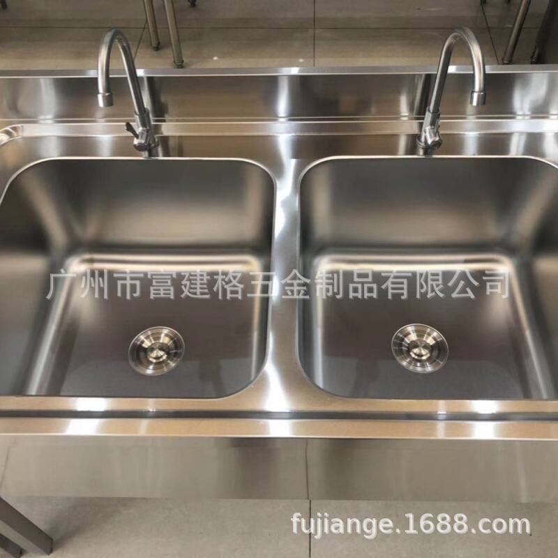 Hotel 304 Stainless Steel Pool Engineering Thickeneded Washable Stainless Steel Sink Single-Slot Double-Slot Three-Slot Universal
