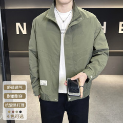 高级感2025秋季新款夹克男士立领外套潮流百搭秋冬工装上衣服男装