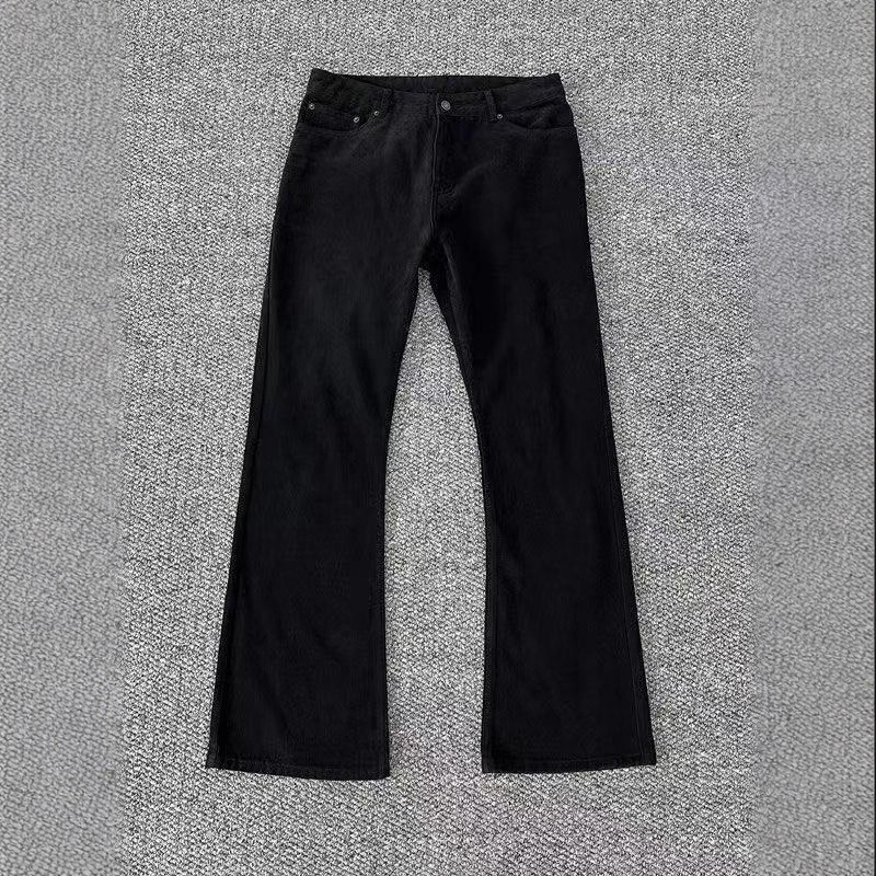 Cross-Border Foreign Trade Parisian Straight-Leg Flared Black Jeans High Street American Vibe Retro Slimming Cleanfit Cross-Border Foreign Trade Parisian Straight-Leg Flared Black Jeans High Street American Vibe Retro Slimming Cleanfit