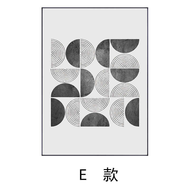 客厅装饰画莫兰迪高级感大气墙壁画现代简约抽象玄关极简黑白挂画|undefined