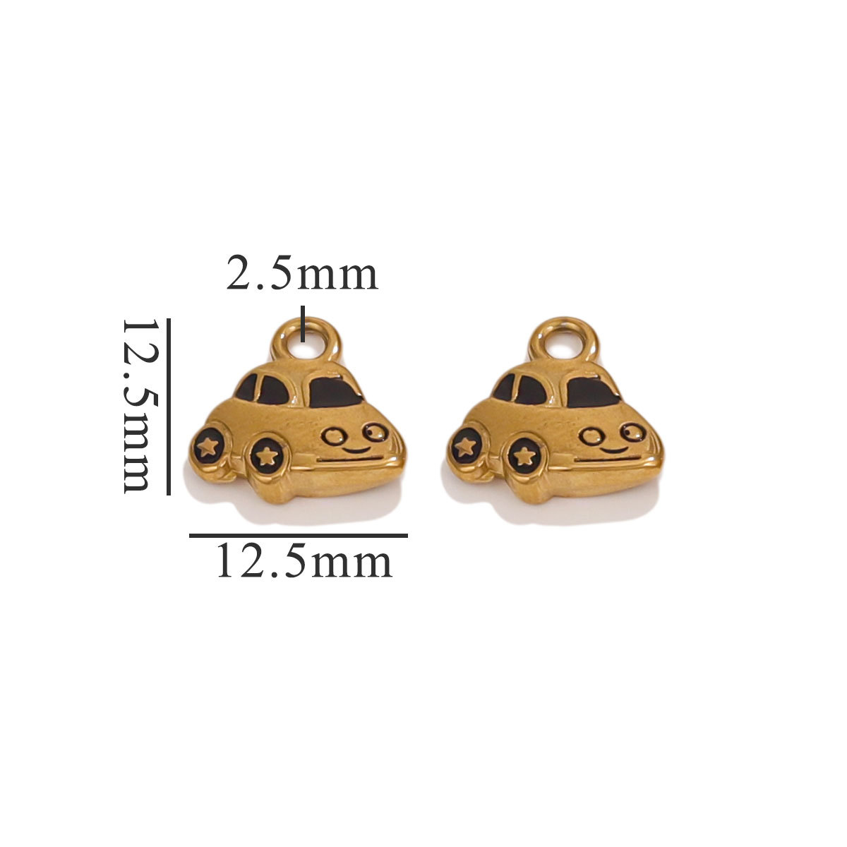 Acero inoxidable 3D retro esmalte colgante de goteo de aceite collar caricatura oso DIY accesorios joyería colgante mayorista