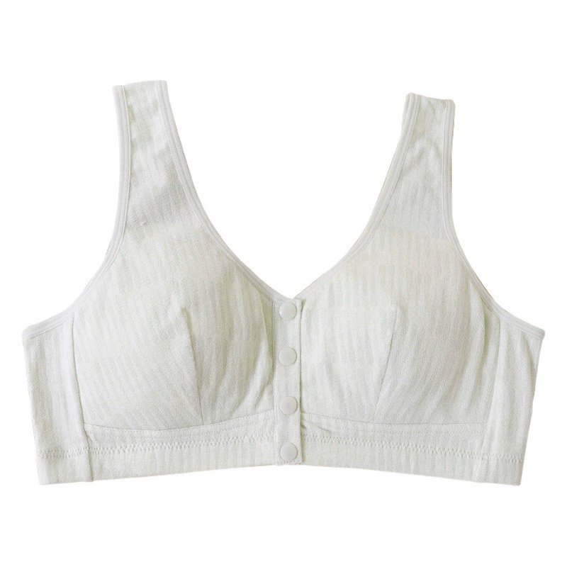 Zhangyan хлопок аммиак Передняя Пряжка Нижнее белье для матерей среднего и пожилого возраста без стального кольца стеганая цветная текстура хлопка Удобная дышащая эластичная больших размеров