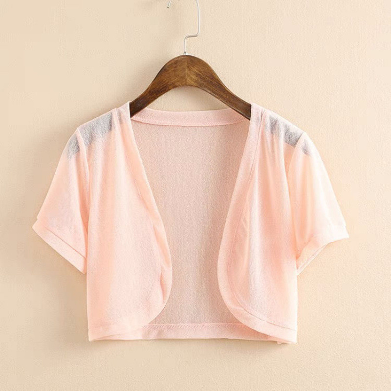 女性用小さなショール、夏用シフォン日焼け止め服、空調シャツ、薄手コート、小さなチョッキ、大きいサイズ、万能カーディガン、ショートスタイル|undefined