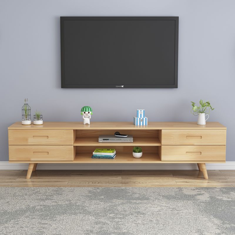 Solid Wood Tv Cabinet Coffee Table Combination Nordic Modern Simple Small Apartment Home Storage Cabinet Living Room Tv Floor Cabinet