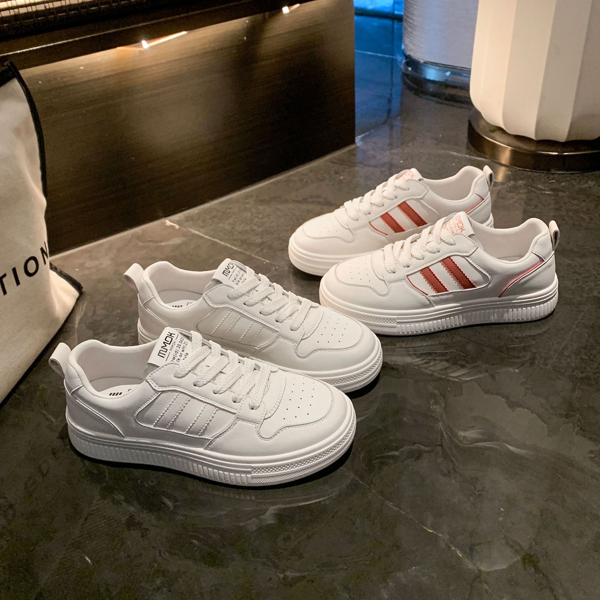 （不退不换）厚底小白鞋女2024新款时尚轻便百搭休闲板鞋潮流百搭