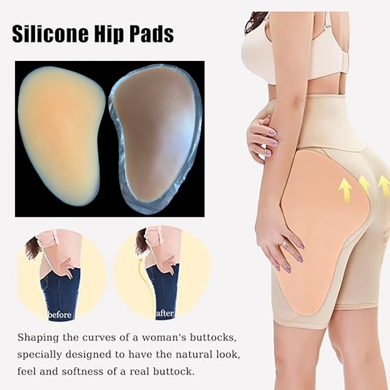 High Waist Full Hip Full Hip Belly Body Shaping Pants Silicone Self-adhesive Full Hip Full Hip Pad Ski Tailbone Pad