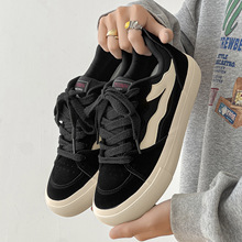 男鞋子潮鞋2025新款低帮帆布鞋男款百搭小众设计网红爆款运动板鞋