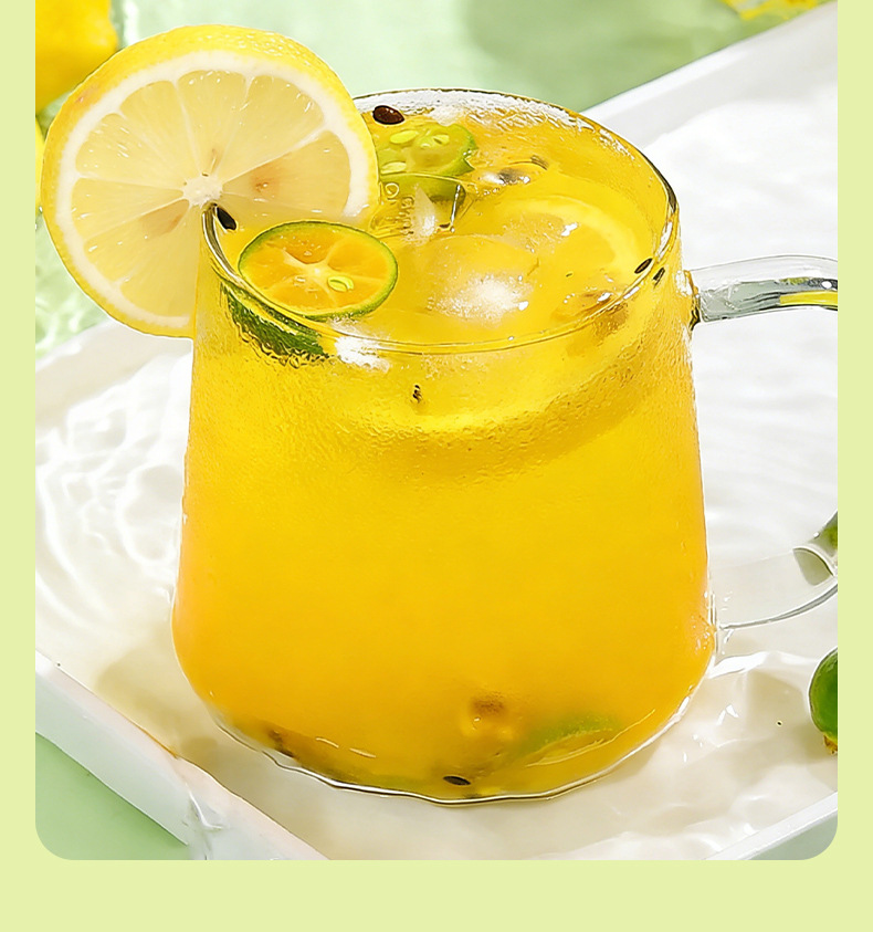 Freeze Dried Green Kumquat Lemon Passion Fruit Tea 60g Sugar Free Fruit Tea for Summer Brewing in use