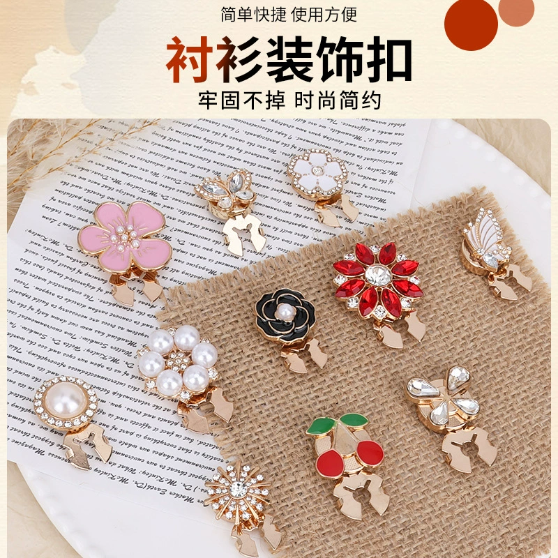 Кнопки со стразами, трансграничные хиты продаж, гальванические красочные жемчужные новые запонки, пуговицы для одежды, ювелирные изделия, пуговицы для воротника, аксессуары