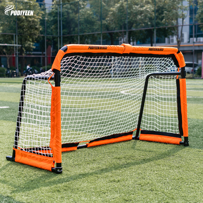 Puerta de fútbol de metal plegable portátil para niños para exteriores Diseño ligero para entrenamiento móvil Red de fútbol