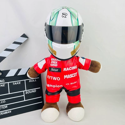 Travel Partner 28cm Plush Doll | Motosiklet dəbilqələri - 28cm-35cm-red-bear-f1-blue-butterfly-new-helmet-type-anti-collision-layer