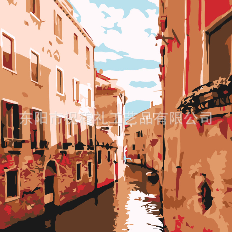 DIY digital pintura al óleo tulipán hecho a mano paisaje color pintura estudiante niños educativos color pintura relleno pintura al por mayor