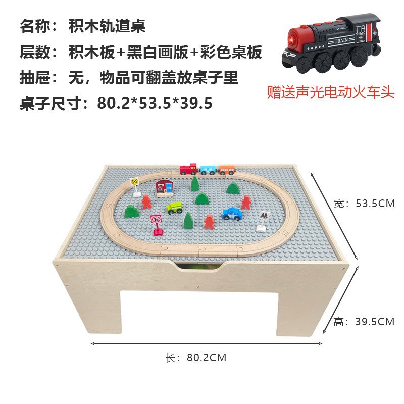 Mesa de pista de bloques de construcción AC7564 (locomotora AC7443 gratuita)