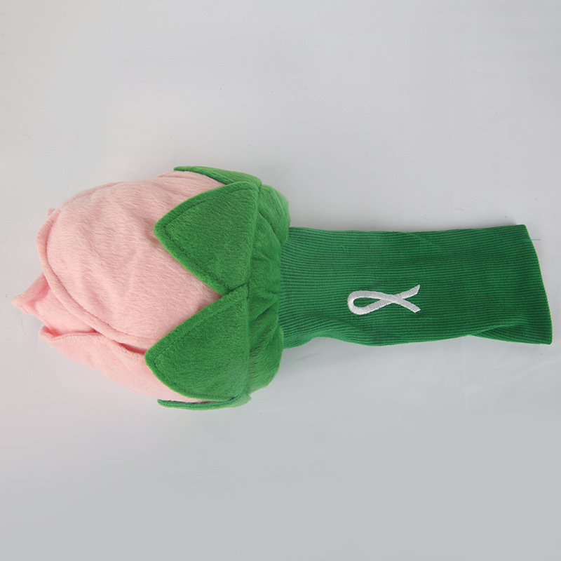 Golf Rosa cubierta del club cubierta del sombrero de felpa lindo de dibujos animados de simulación N ° 1 cubierta de la cabeza del Club de suministros de fábrica al por mayor