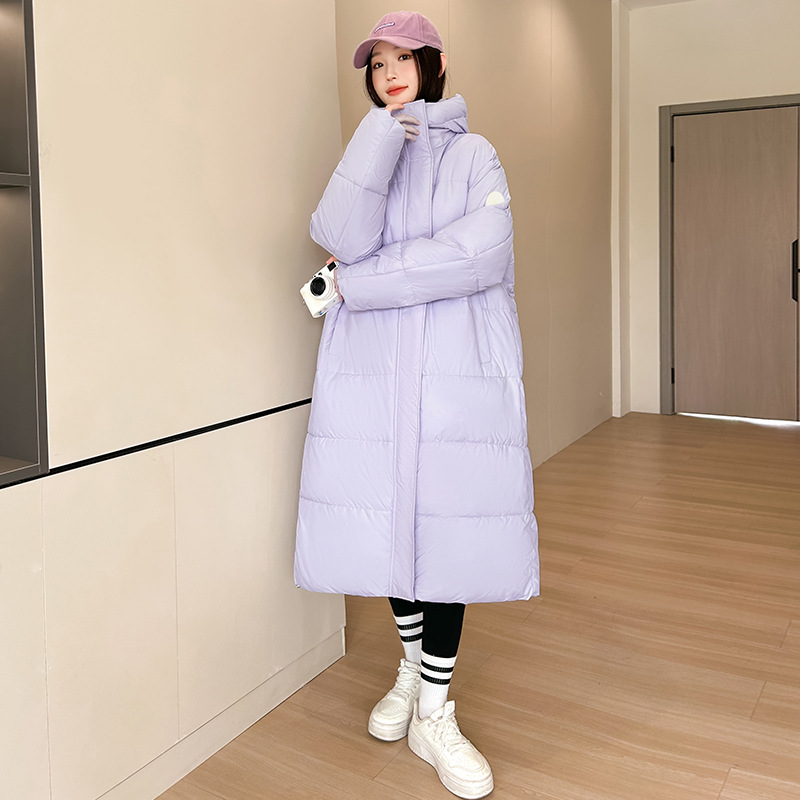 Inglés invierno ropa de algodón plumón mujer suelta rodilla larga invierno nueva chaqueta de algodón de mujer abrigo cálido image 8