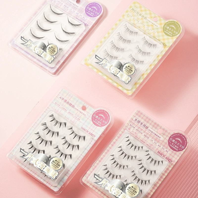 玛可安迪 Comics, curling lengthening transparent false eyelashes, big eyes, fox