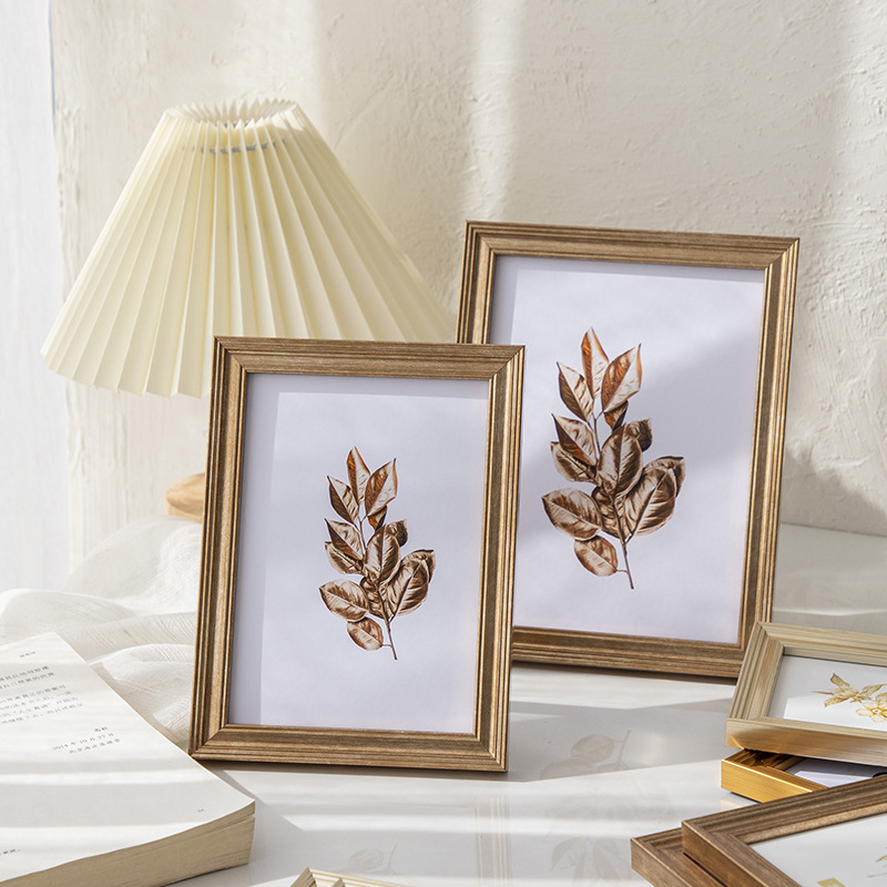Modern simple retro gold photo frame table washing photo album frame like frame 8 inch framed picture frame wholesale Modern simple retro gold photo frame table washing photo album frame like frame 8 inch framed picture frame wholesale