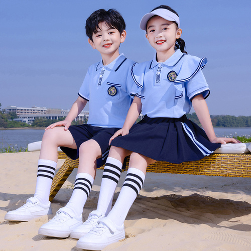 Summer kindergarten uniform for senior class graduation school uniform for primary school students sports uniform for first grade class uniform for June 1st performance uniform