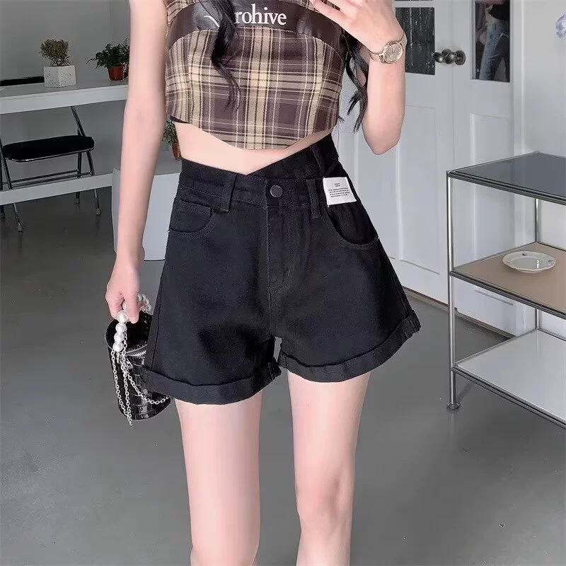 Тренд, джинсовая юбка, шорты, брюки, высокая талия