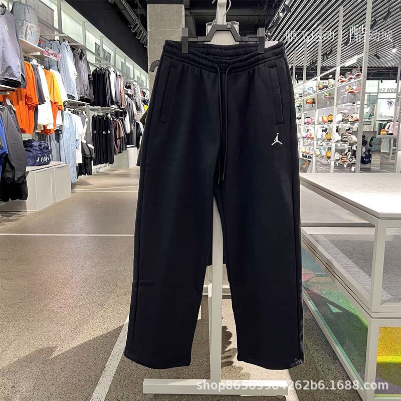 2025 Autumn and Winter New Aj Jordan Flyer Casual Pants Straight Pants Sports Pants for Men and Women Couples Fleece-Lined and Thickeneded