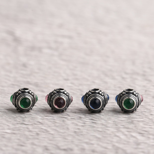 S925�y �����ۈA���ʯ�Ƕ���N��ɫ��ʽ���diy��������Ʒ���