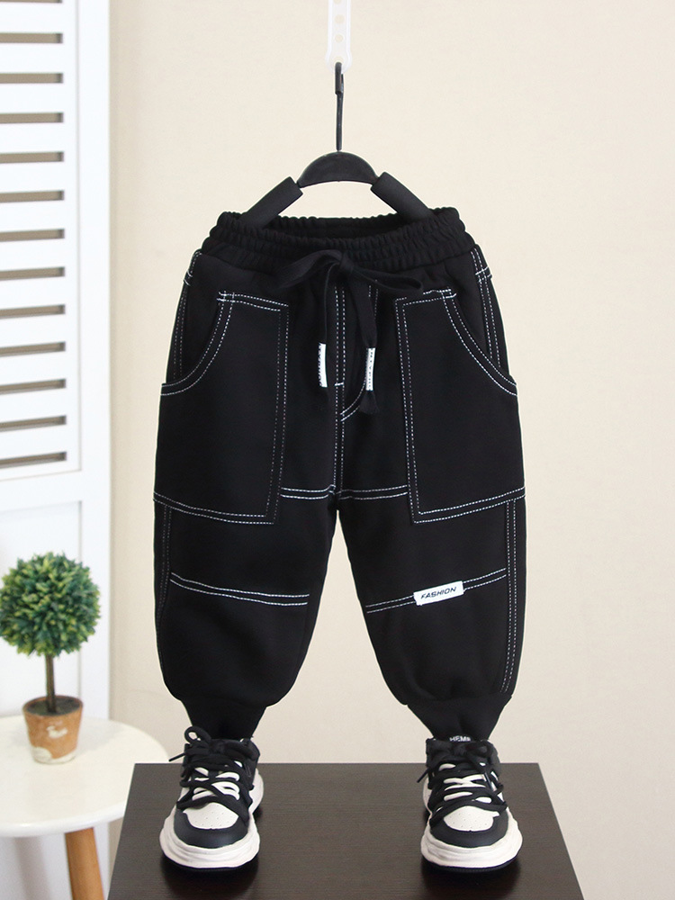Pantalones para Niños 6413, Estilo Otoño-Invierno, Pantalones Casuales de Forro Polar para Bebés, Pantalones Deportivos de Punto Grueso para Niños, Novedad 2026