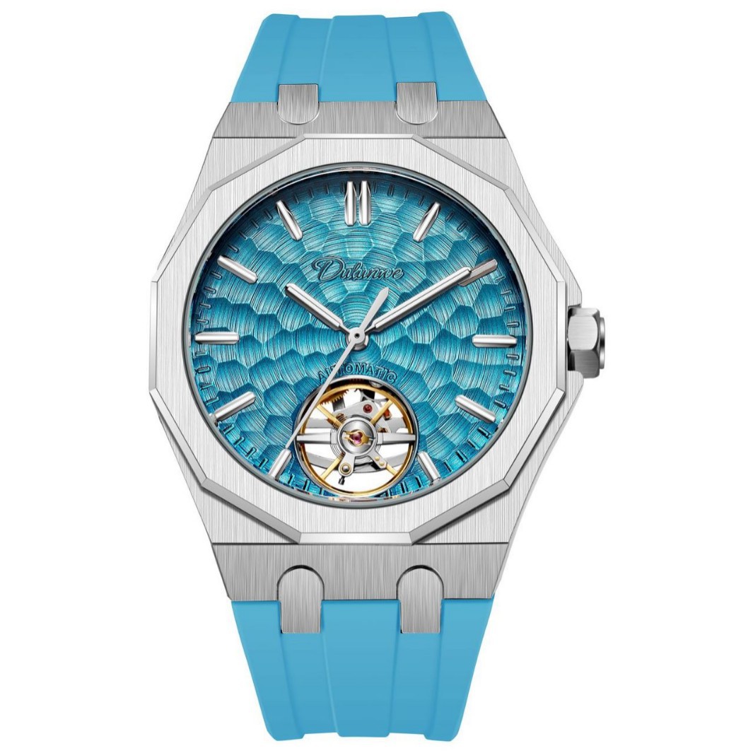 Durenwei Herren-Automatikuhr Tourbillon Stahlarmband