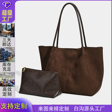 复古麂皮绒托特包大容量女包2026通勤百搭秋冬新款休闲单肩腋下包