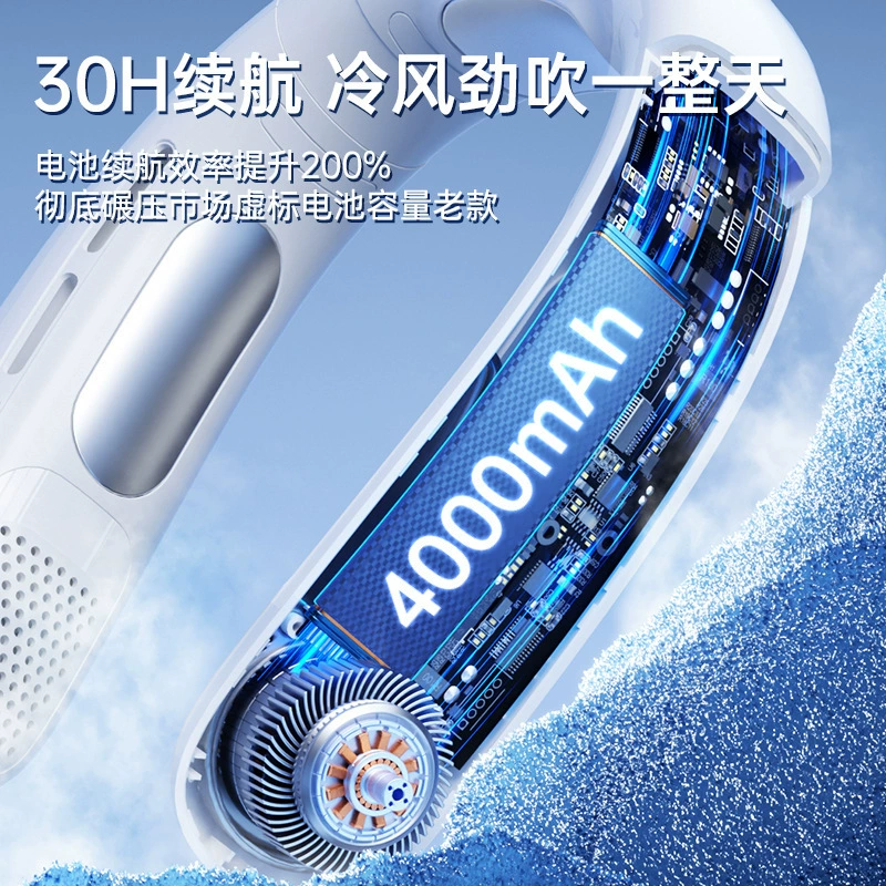 2025 новый полупроводниковый охлаждающий вентилятор для шеи, USB зарядка, портативный ленивый вентилятор для наружного использования