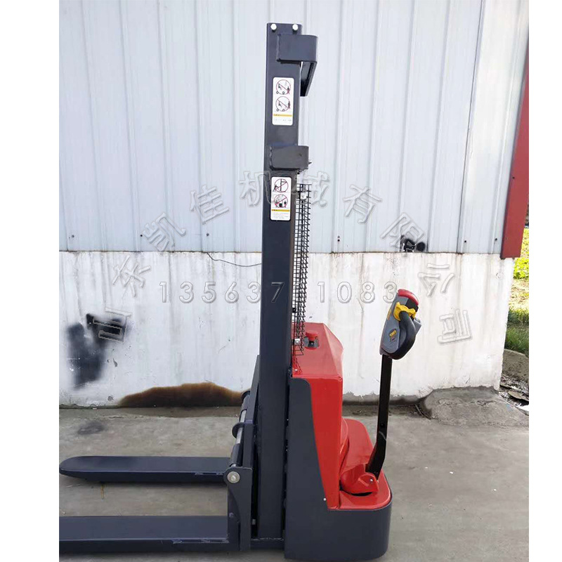 手推式升高车 半自动叉车 装卸车 电瓶升降叉车 电动堆高车