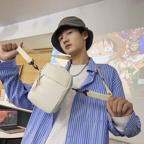 Men's Small Bag for Foreign Trade Supply, Casual Couple Crossbody Bag with Logo Printing, Unisex Shoulder Bag, Men's Small Crossbody Bag