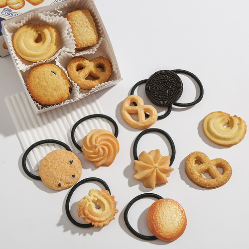 Cookie biscuit side clip hairpin simulated Oreo food side clip interesting and funny dry duckbill clip
