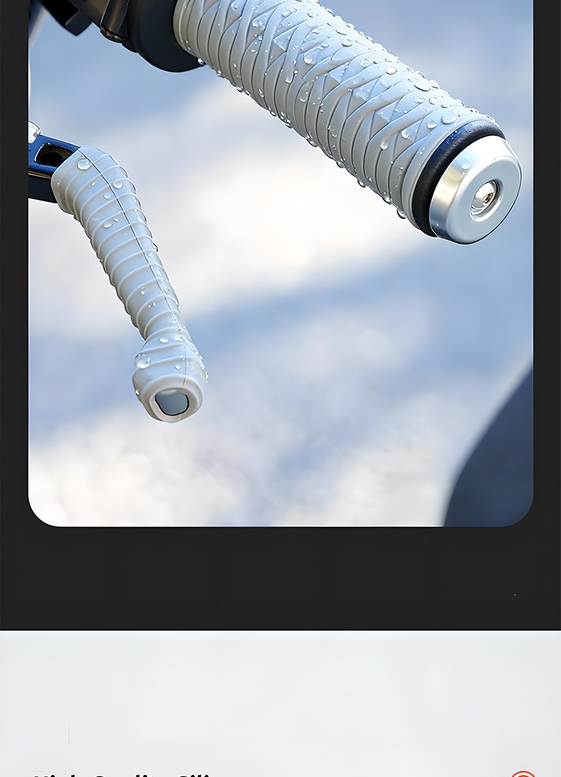 Suitable for electric vehicle and motorcycle handlebar covers, universal silicone handlebar covers, modified, thickened, anti-slip, shock-absorbing, Jihejiu