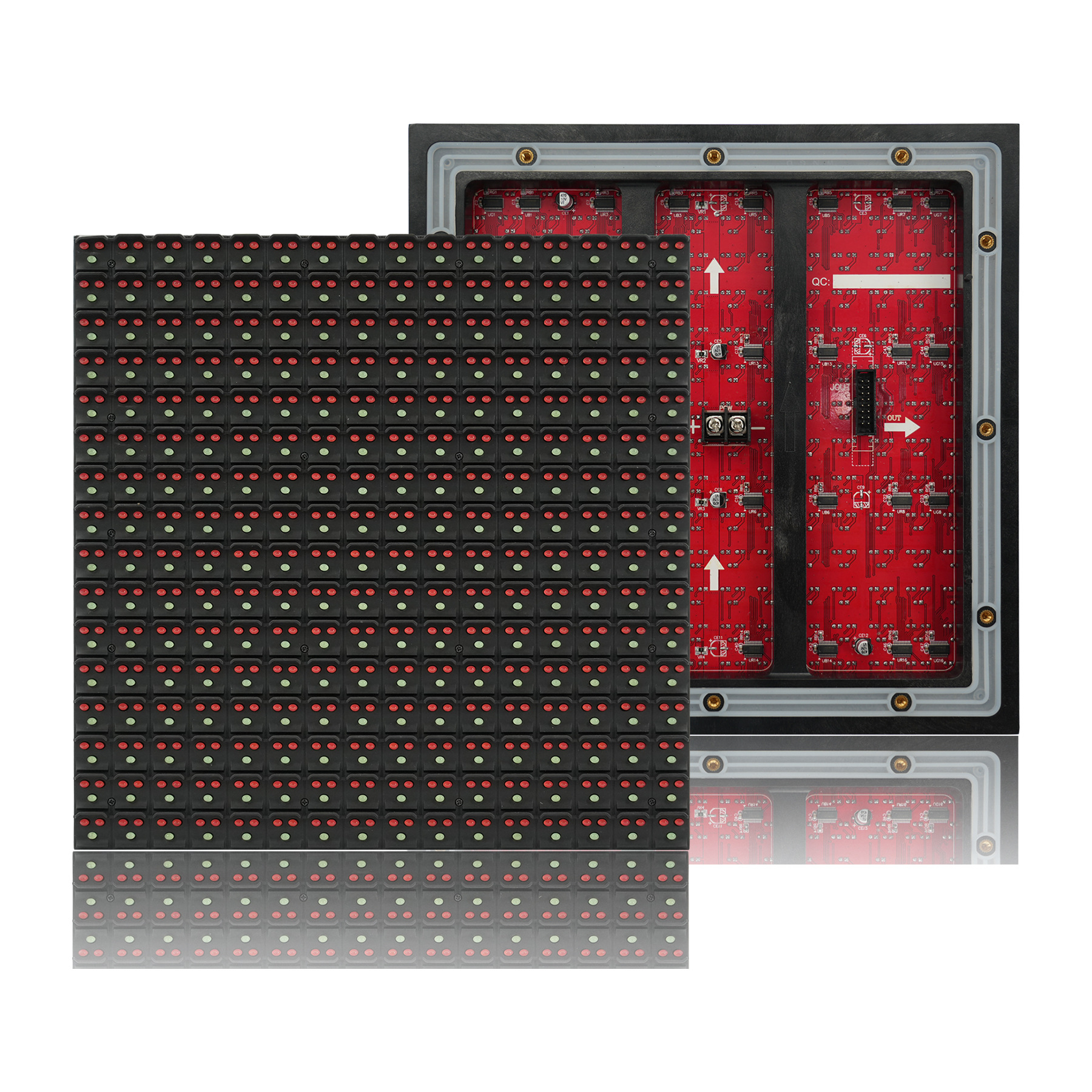 �����ˮP16��ͨ��ģ��˫ɫled������ʾ�����������