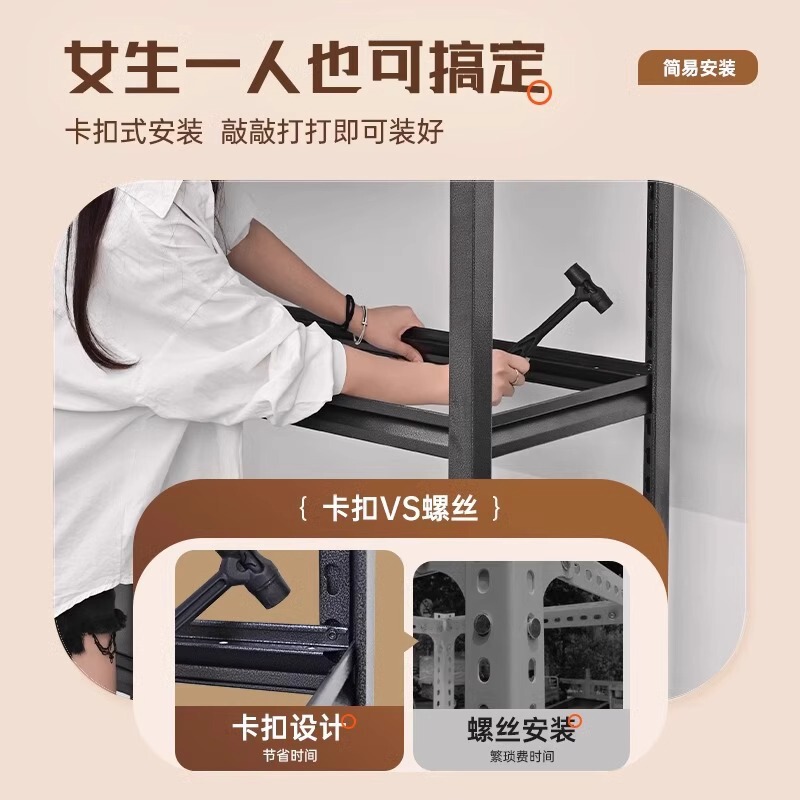 钢制货架多层家用置物架阳台储藏室收纳架加厚储物铁架子层高可调|undefined