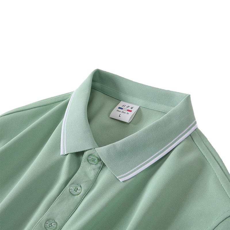 Рекламная рубашка Футболка на заказ Рубашка поло Печать логотипа Чистый отворот Футболка с коротким рукавом Групповая рабочая одежда Вышивка