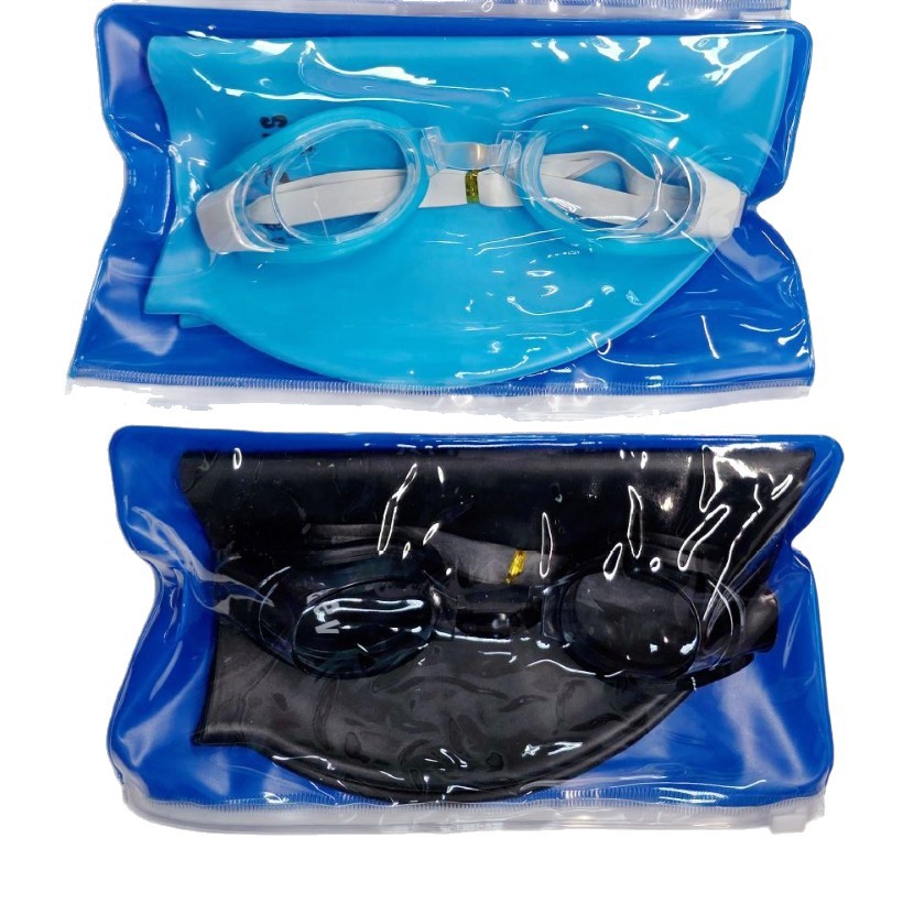 Fabricantes de nuevos conjuntos de gafas de natación de silicona, conjuntos de natación unisex para interiores y exteriores para aumentar la gorra de natación