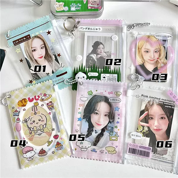 Original Candy 3-inch Small Card Zipper Bag for Parafel Storage Bag Millet Display Pendant Card Case Slipping Bag