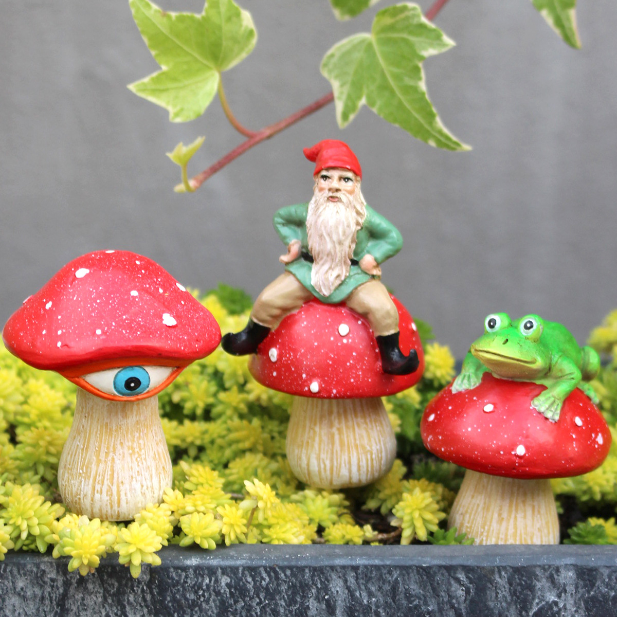  simulation mushroom frog dwarf family dwarf cartoon luminous mushroom plug-in scene decoration bonsai outfit