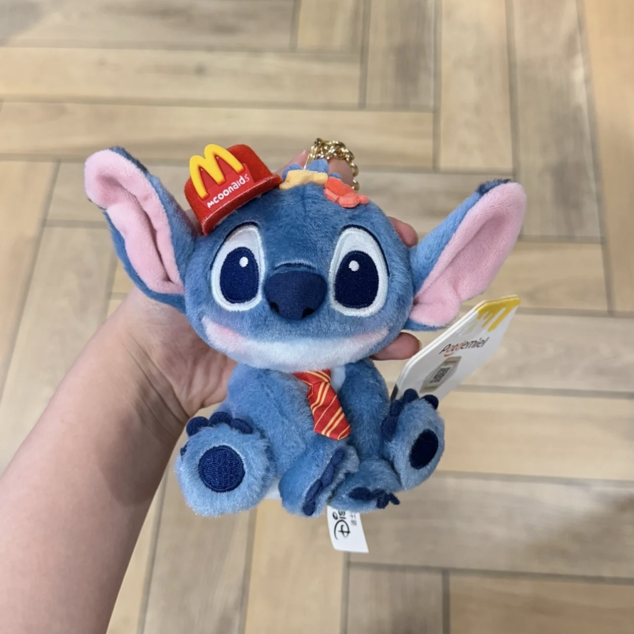 Genuino lindo Stitch Star Baby dibujos animados muñeco de peluche Stitch colgante llavero muñeca colgante regalo
