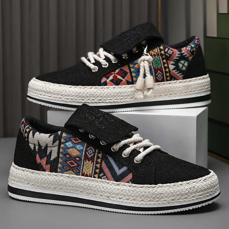 2024 nuevos zapatos de skate casuales de primavera y otoño zapatos perezosos zapatos de tela zapatos de moda para hombres