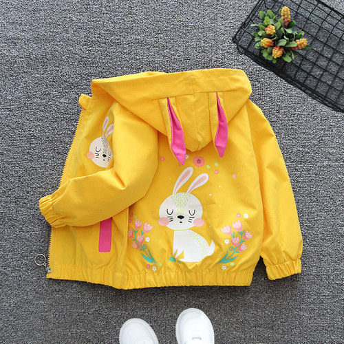 Girls' coats spring and autumn children's spring clothes 2024 new spring tops trendy Korean style children's spring baseball uniforms