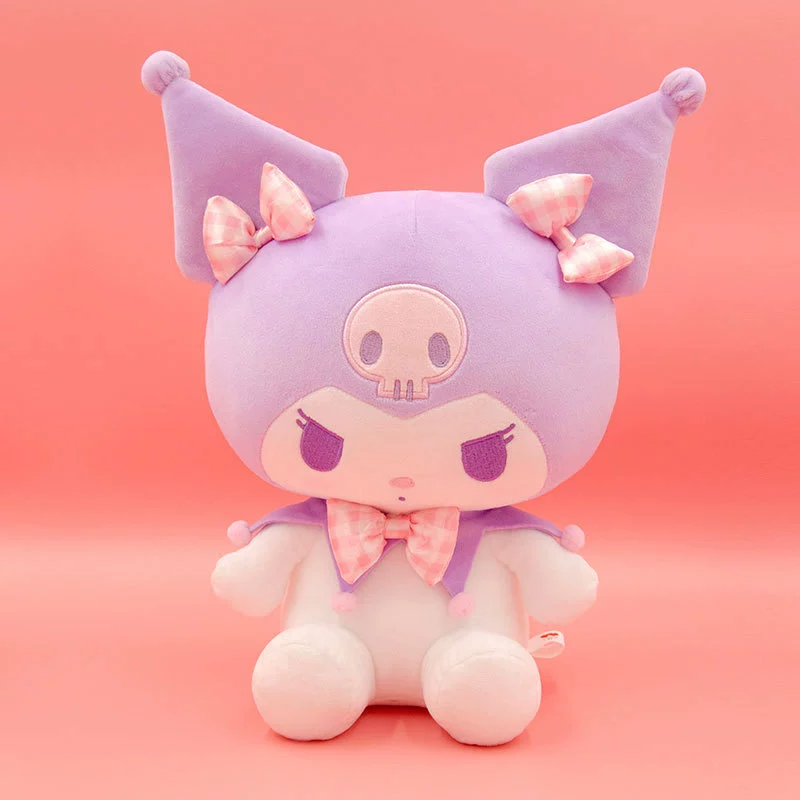 Плюшевая игрушка Sanrio My Melody & Kuromi, лицензированная плюшевая подвеска-куколка 16–30 см и сидячая плюшевая кукла