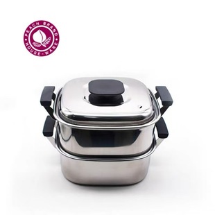 Kagoshima Shenzidao Imported Double-Layer Steamer Stainless Steel Square Universal Steamer Pot Creative Shape Steamer