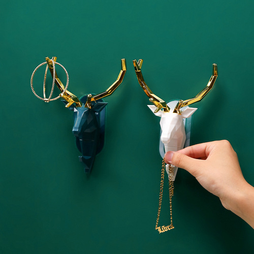 Antler hooks, no punching, kitchen wall storage hooks, door hanging clothes sticky hooks, strong traceless bathroom sticky hooks